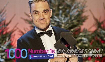 Robbie Williams加冕英国专辑排行榜第1000个冠军